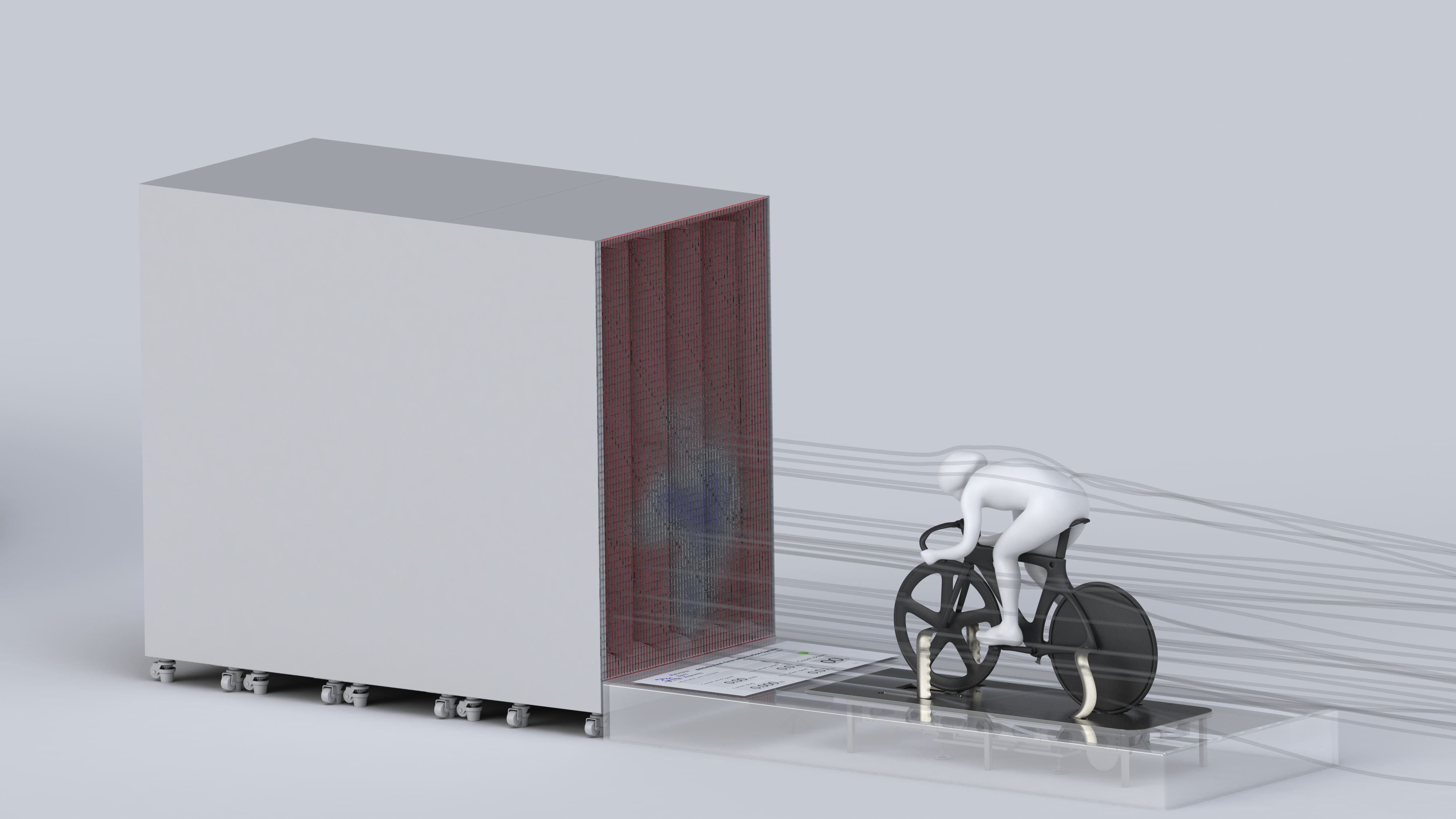 Small fan array with bike setup